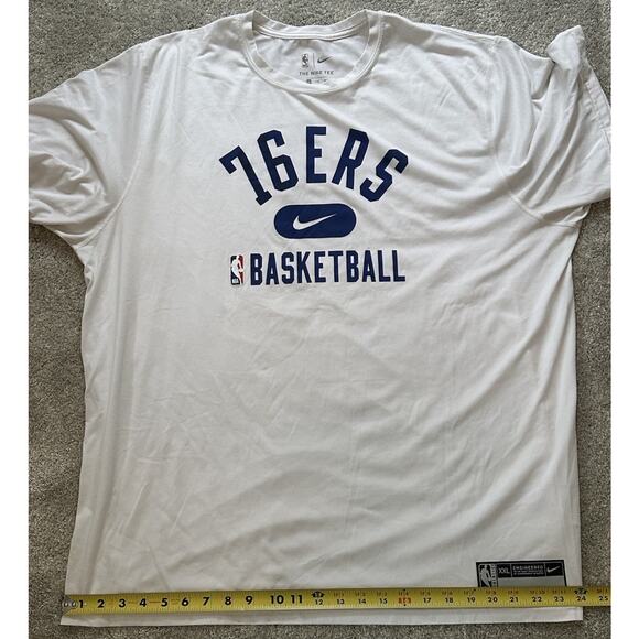Philadelphia 76ers Nike NBA Authentics Dri-Fit Short Sleeve Shirt Men's XXL - Picture 4 of 9